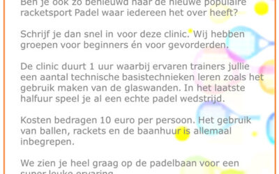 Padel Clinic bij LTC Barneveld